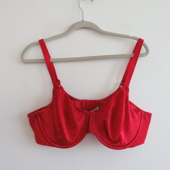 WACOAL Back Appeal Mesh Bra in Barbados Cherry Retro Pinup - Size 38C - Picture 2 of 13